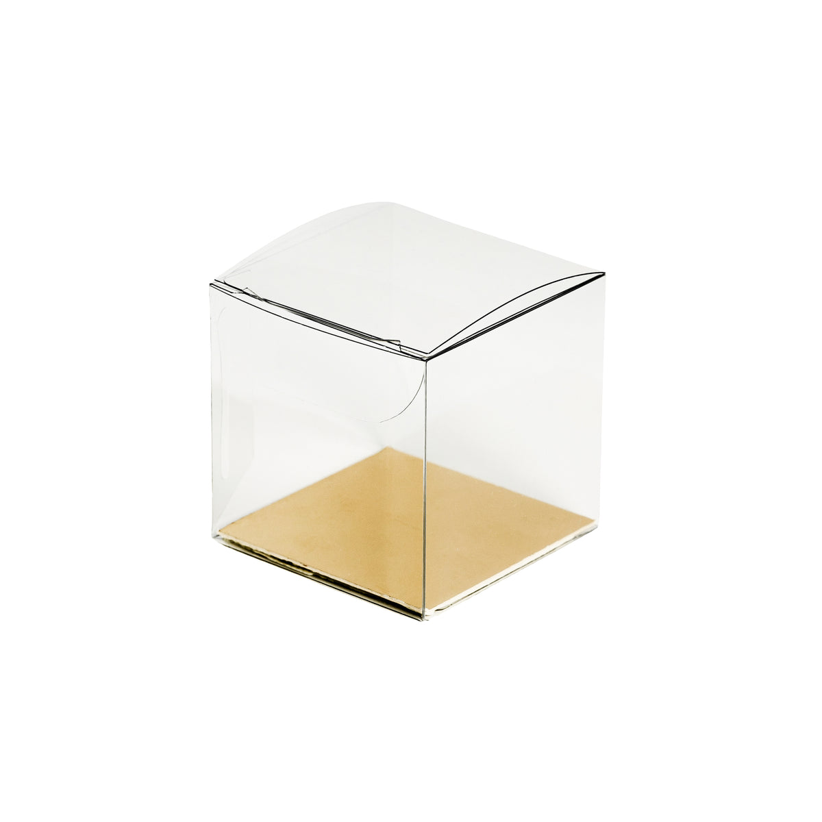 Cube Boîte pliante transparente avec carton alu-or