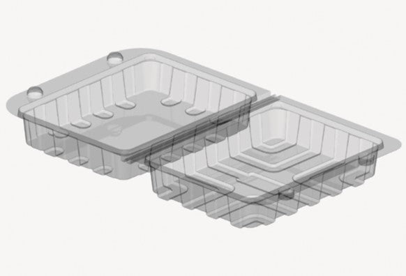 Emballage à charnière pour tranches, parts de gâteau, canapés