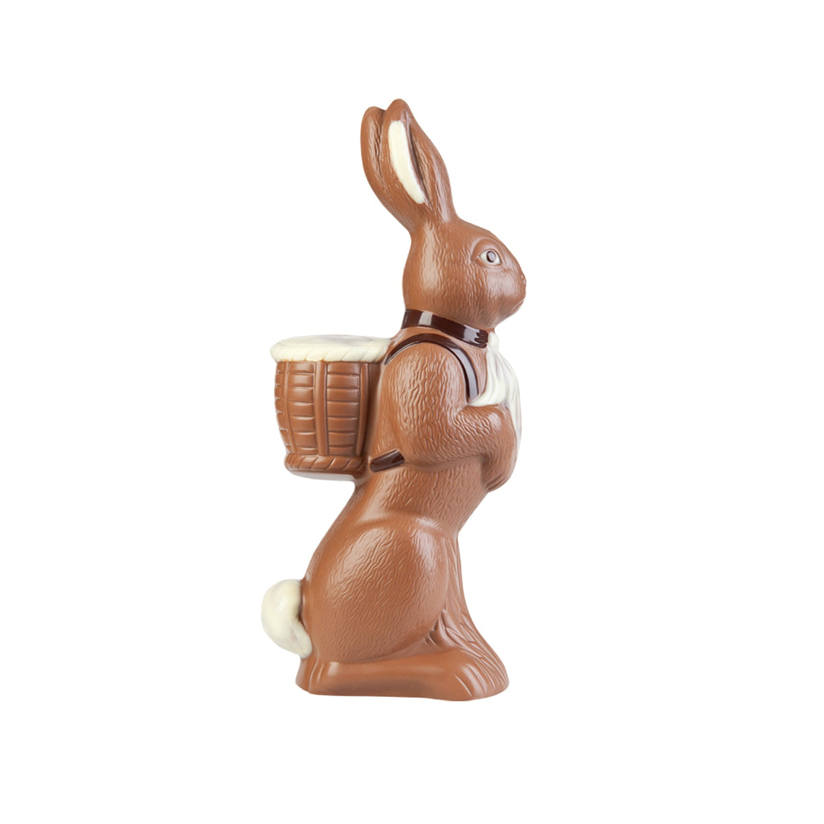 Lapin assis avec panier dorsal, double-moule